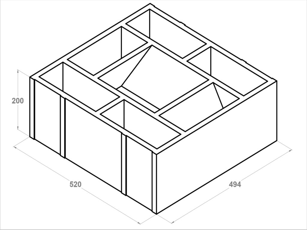 11050 Conducto PIEZA QT 20X49X52