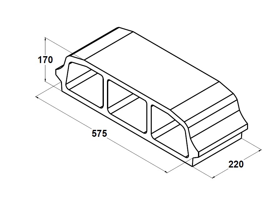 11019 Bovedilla 70x17x25