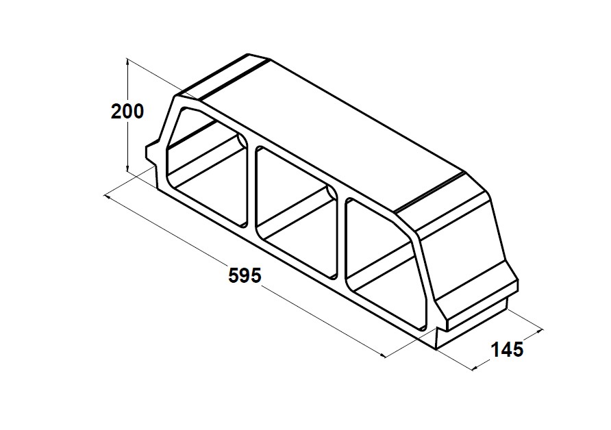 11020 Bovedilla ciega 70x20x20