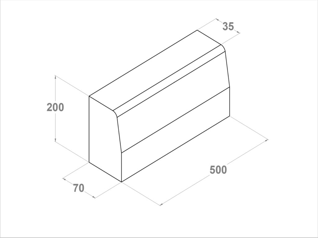 11036 Bordillo monocapa 50x20x7x4