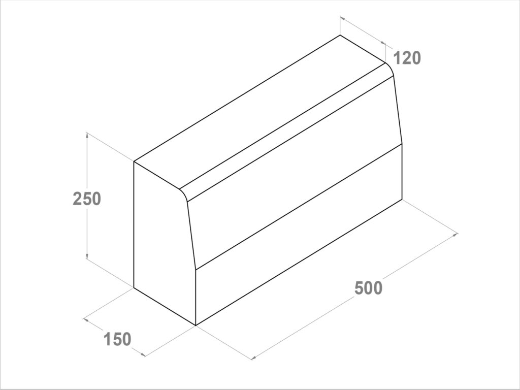 11058 Bordillo bicapa 50x25x15x12 C5