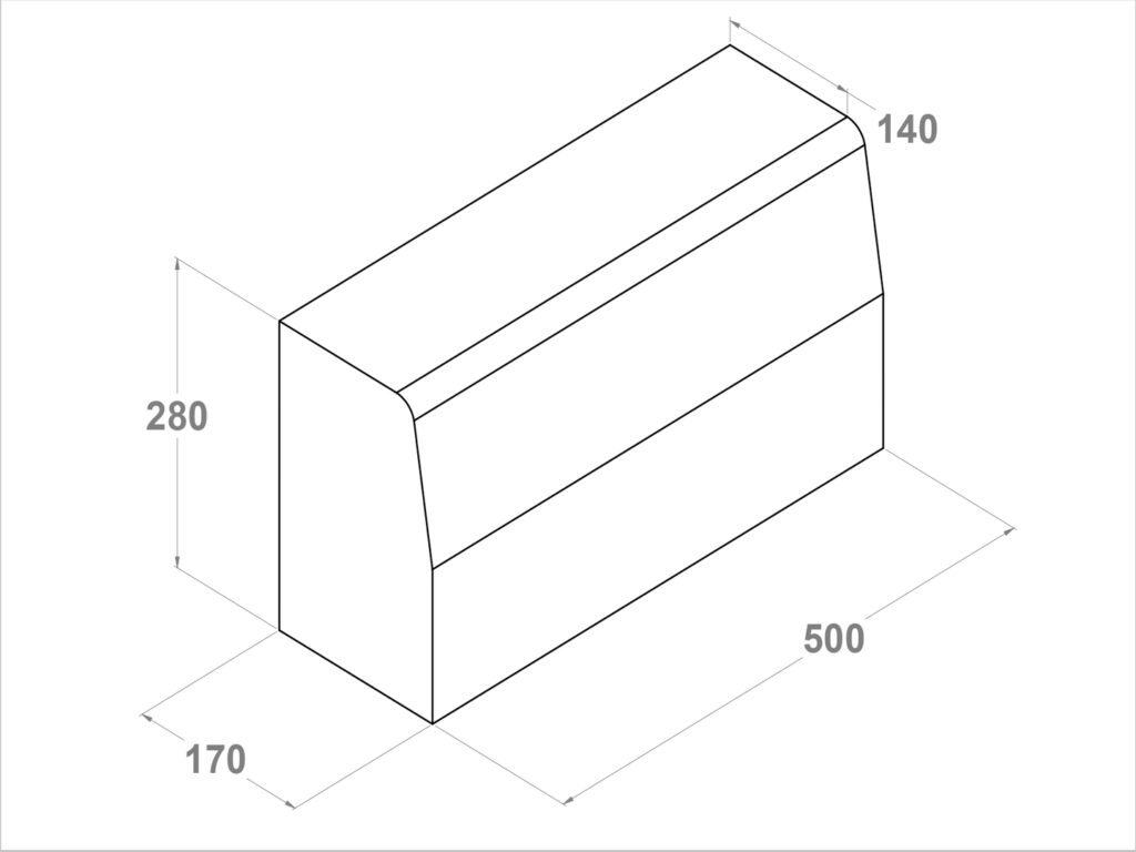 11059 Bordillo bicapa 50x28x17x14 C3
