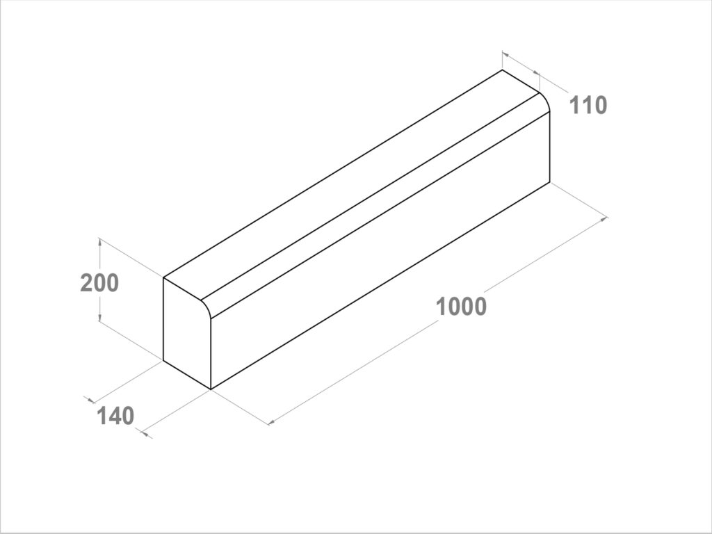 11064 Bordillo bicapa 100x20x14x11 A1