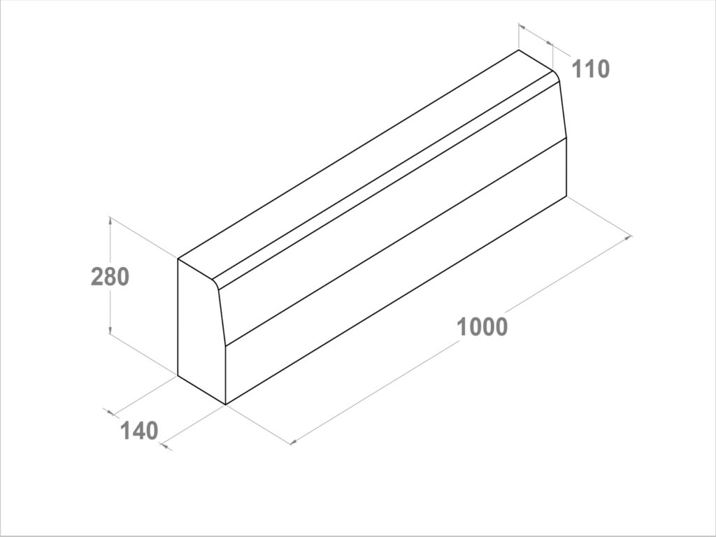 11065 Bordillo bicapa 100x28x14x11 A1