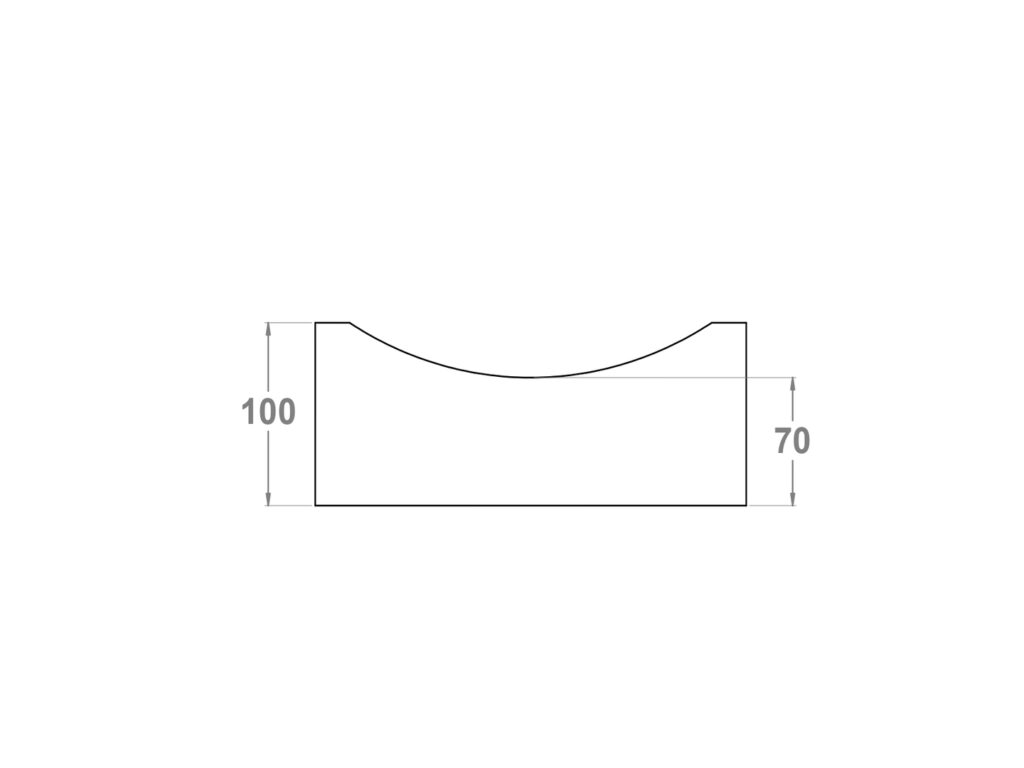 11067 Canaleta bicapa 50x25x10x7