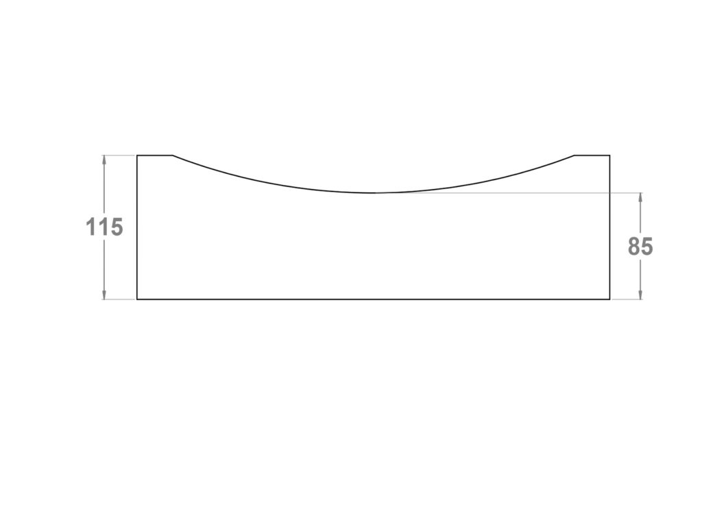 11069 Canaleta bicapa 50x40x11x8,5