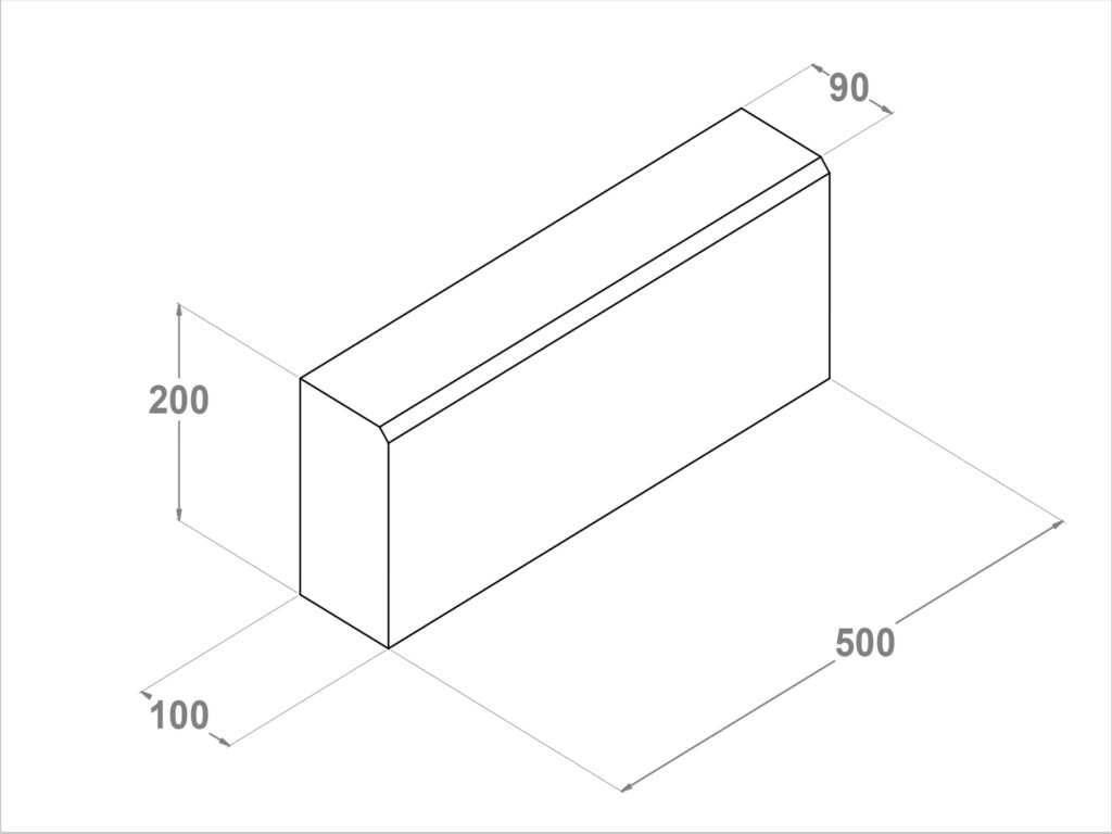 11154 Bordillo bicapa 50x20x10x9 A2