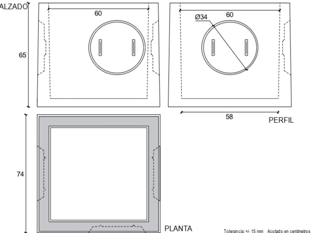 30006 Arqueta de 60(Con fondo) 60x60x60 cm