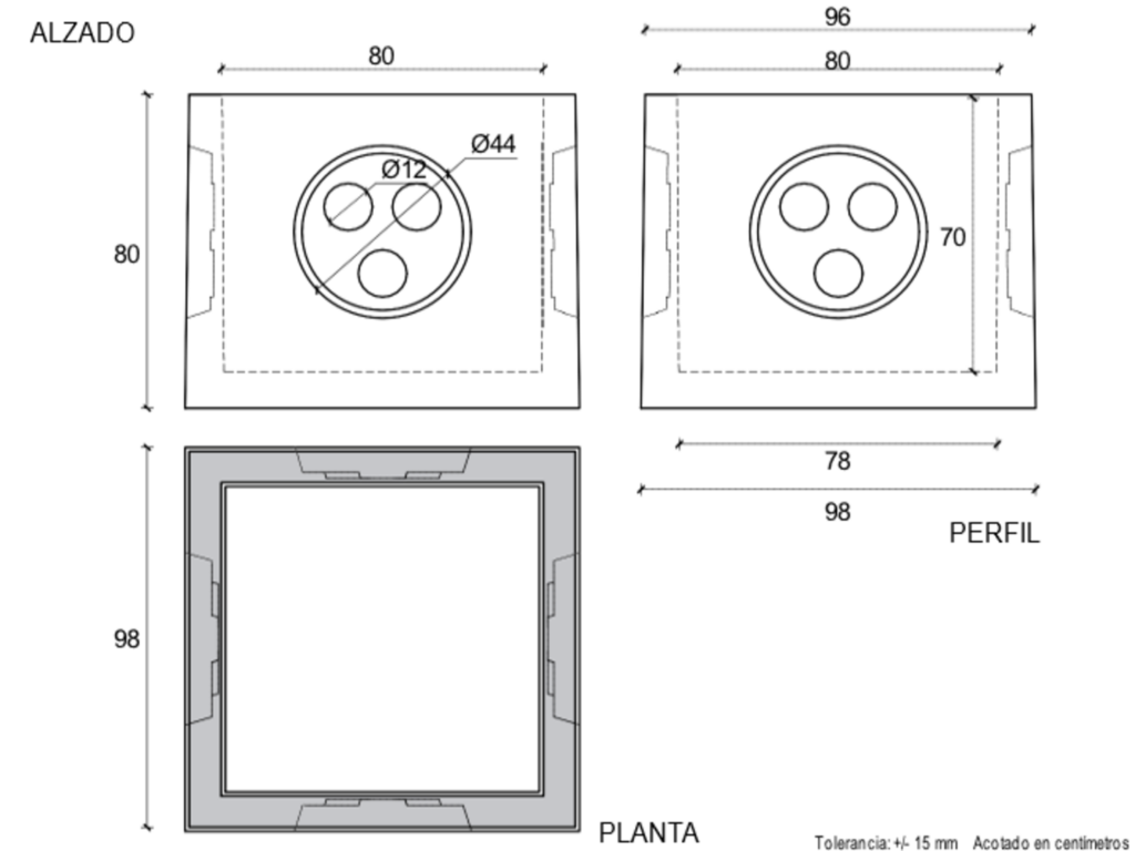 30008 Arqueta de 80(Con fondo) 80x80x70 cm