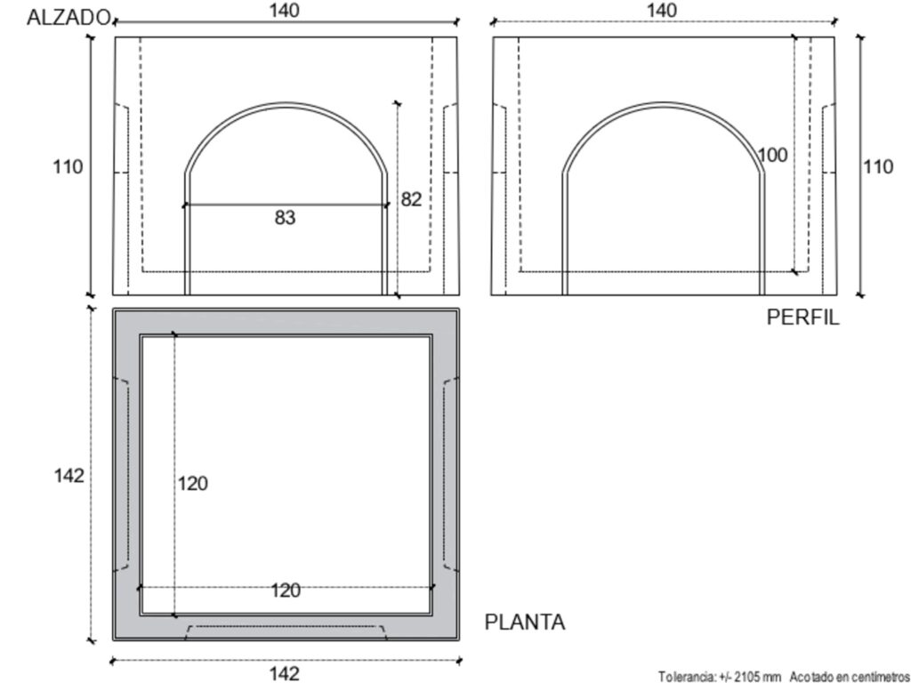 30014 Arqueta de 120(Con fondo) 120x120x100 cm