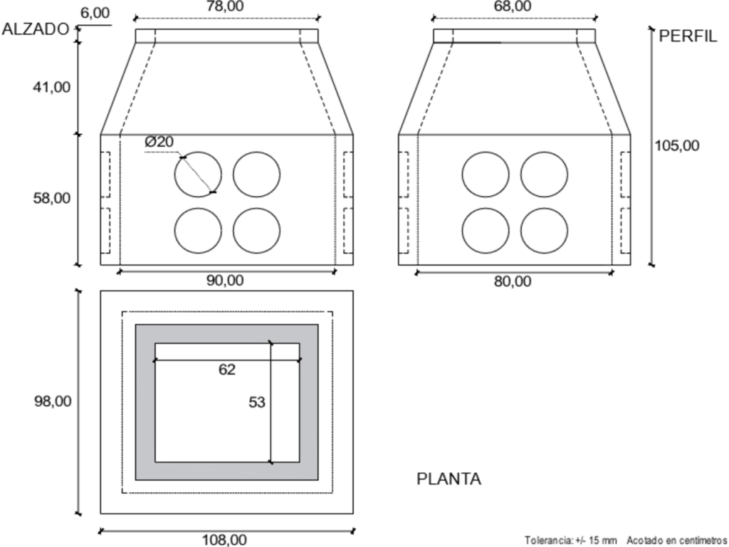 30019 Arqueta Endesa A1 H=105. 53x62x105 cm