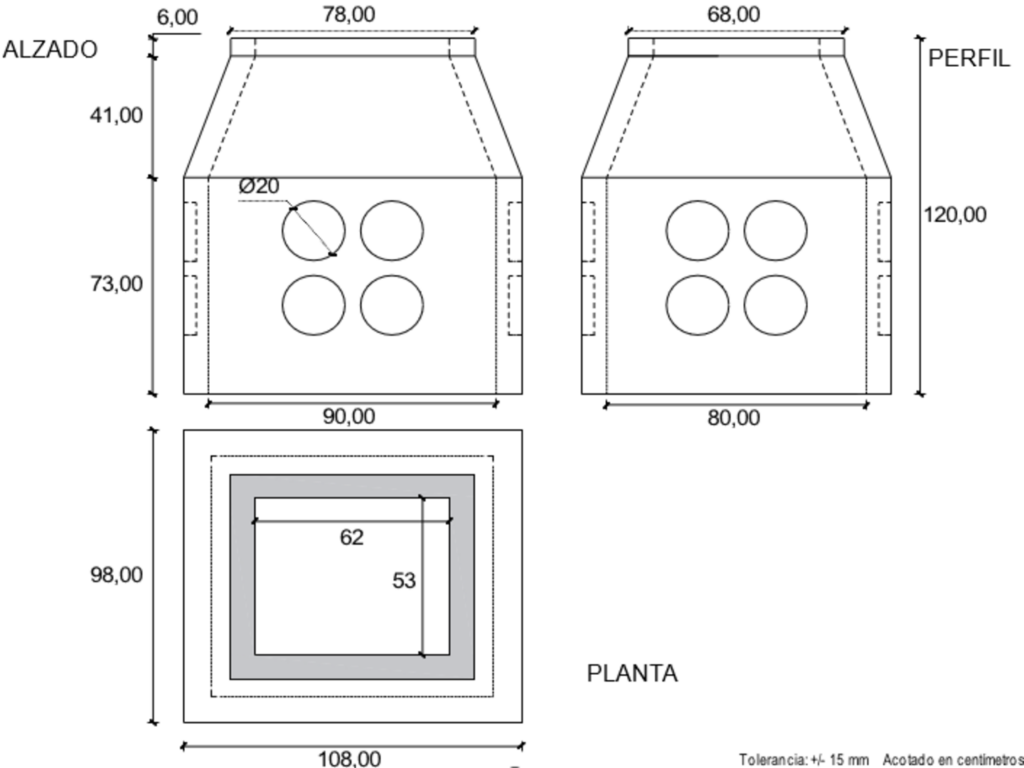 30020 Arqueta Endesa A1 H=120. 53x62x120 cm