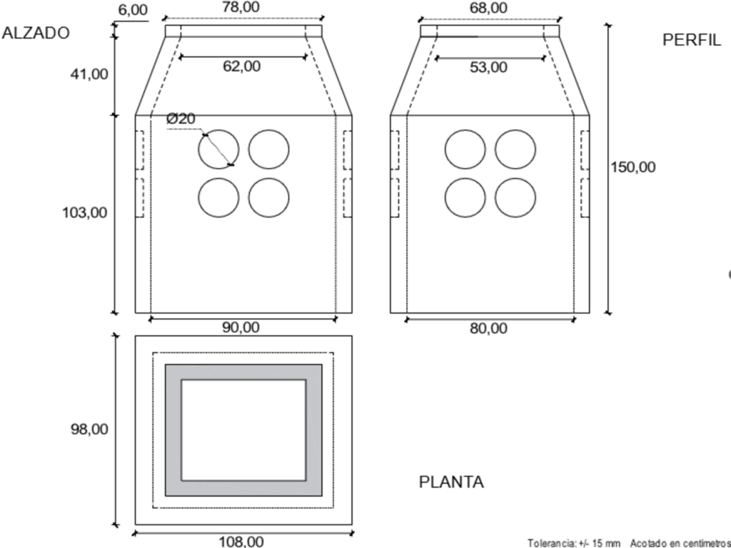 30021 Arqueta Endesa A1 H=150. 53x62x150 cm