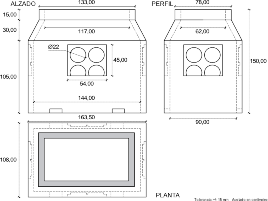 30024 Arqueta Endesa A2 H=150. 62x117X150 cm