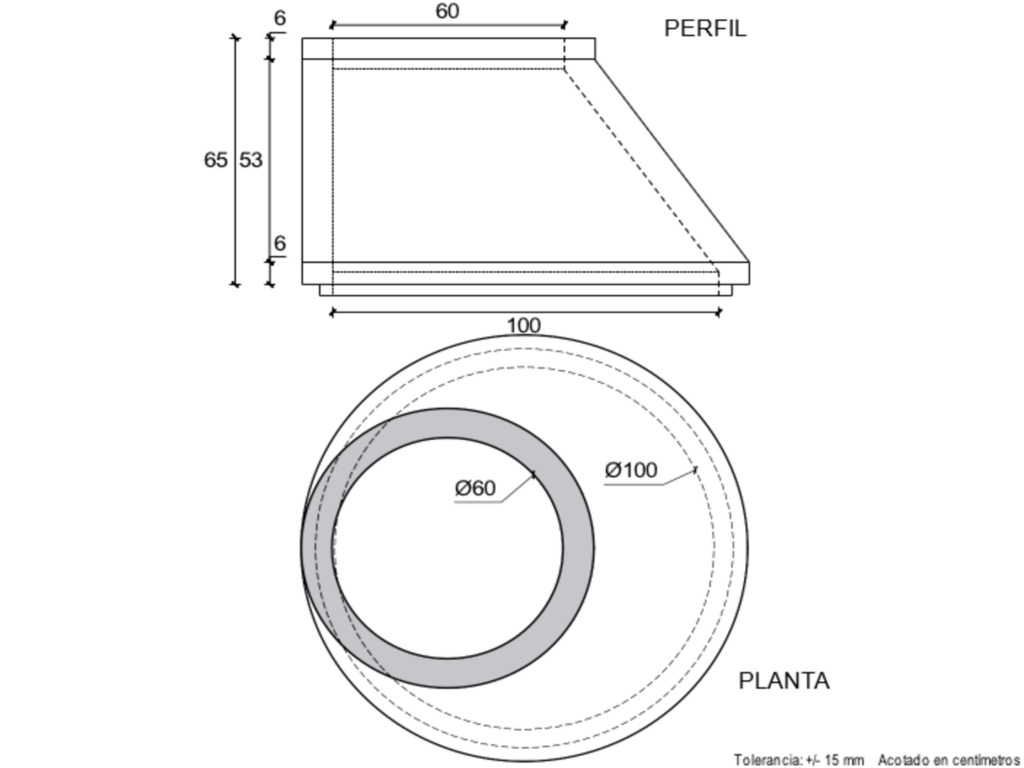 30027 Cono asimétrico 60x100x65