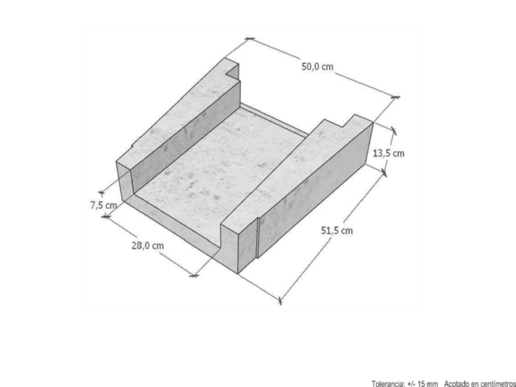 30040 Canal bajante 50x28x51 tipo B1
