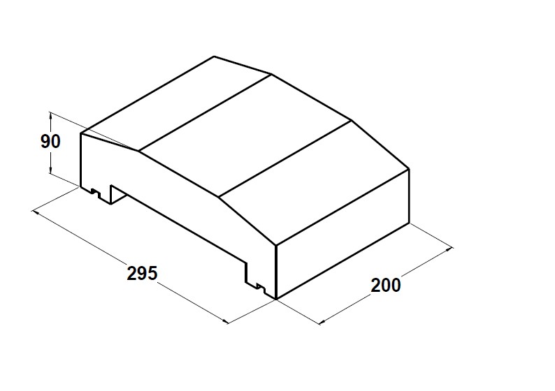 11004 Albardilla 30x9x20 Gris Granada