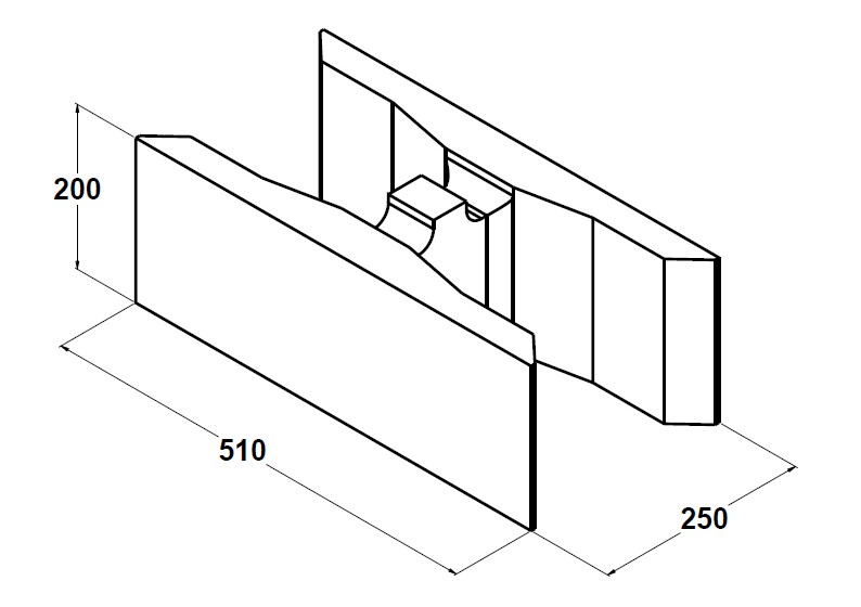 70001 Bloque tipo H50x20x25