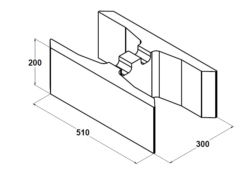 70011 Bloque tipo H50x20x30