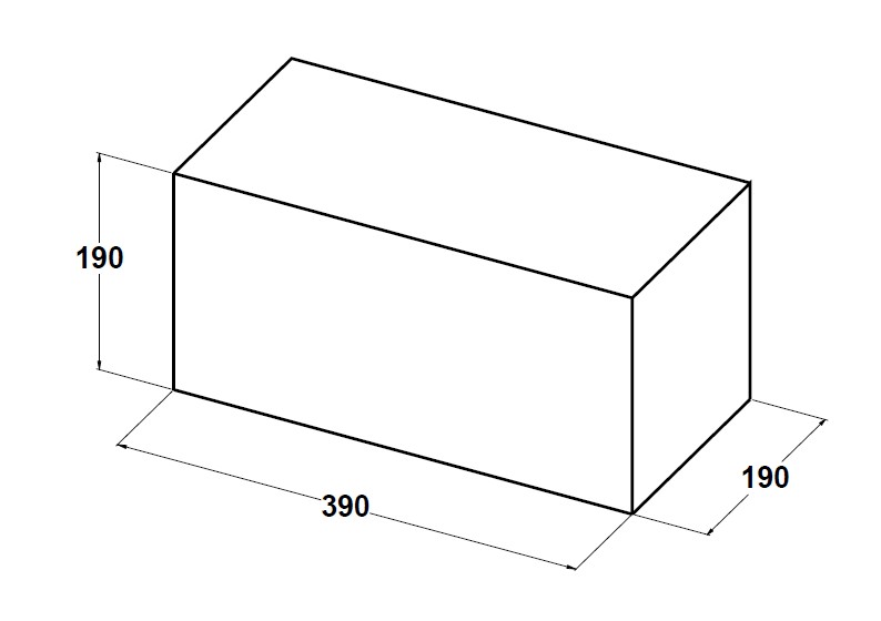 11030 Bloque macizo 40x20x20