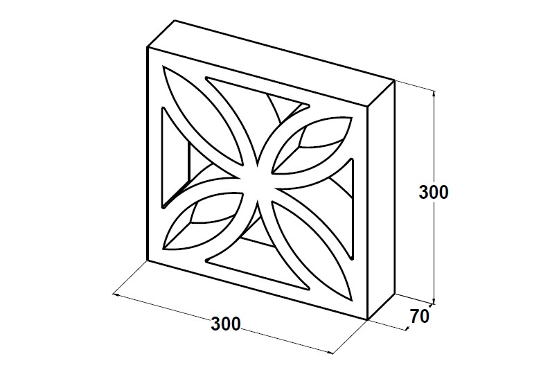 11146 Celosía margarita 30x30x7