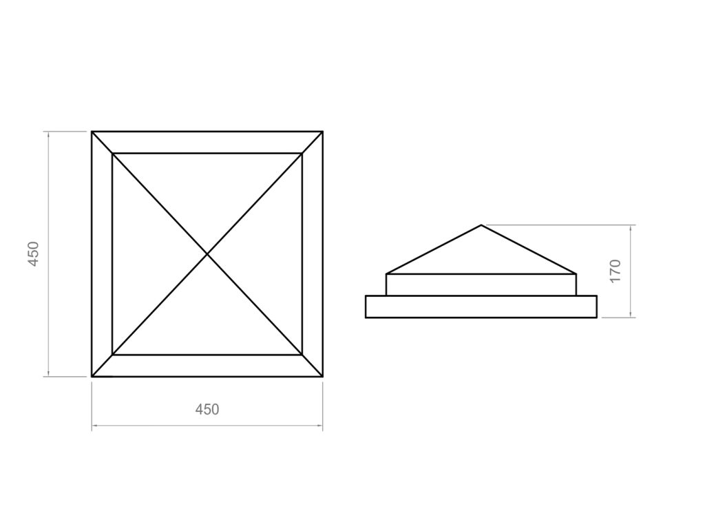Pirámide Bisel de 45.