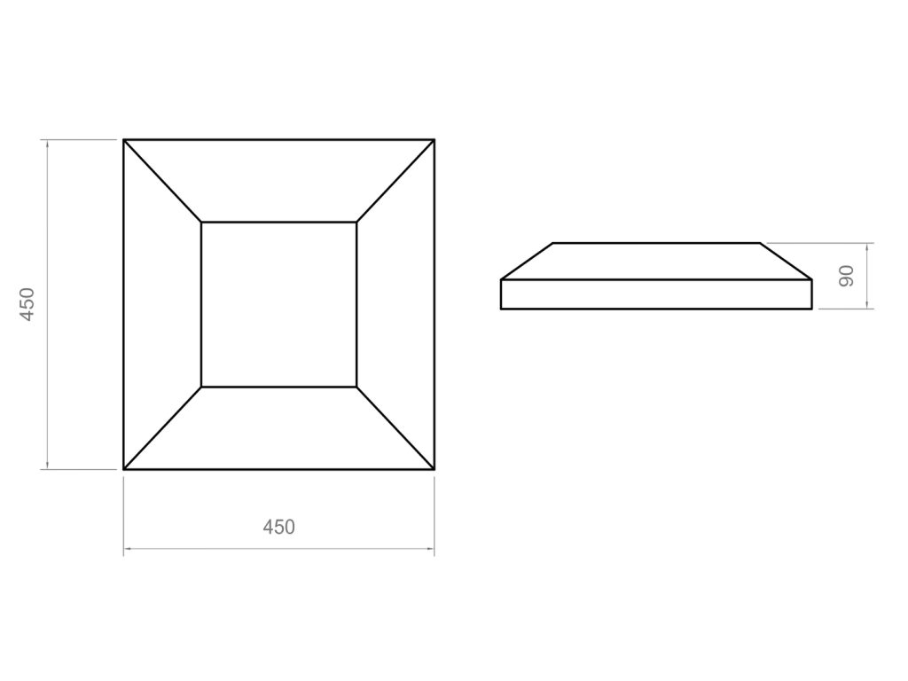 Pirámide Cortada de 45.