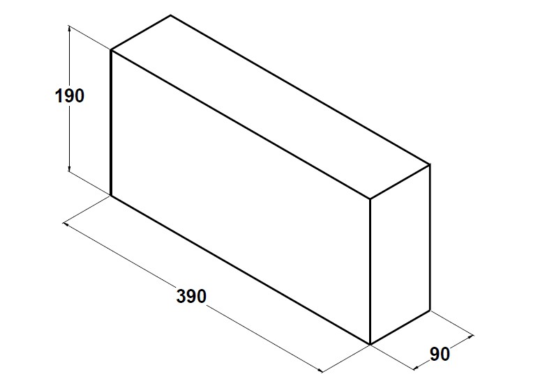 11041 Plaqueta lisa 40x20x9