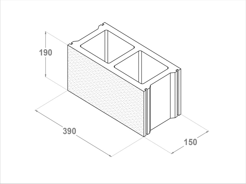 20015 Bloque split 39x15x19