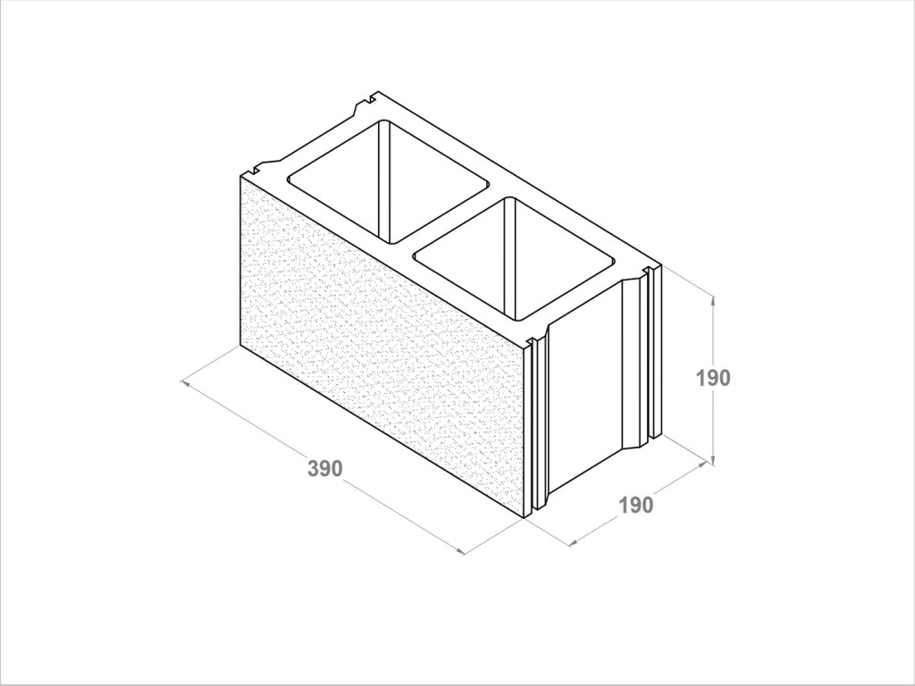 20018 Bloque split 39x19x19