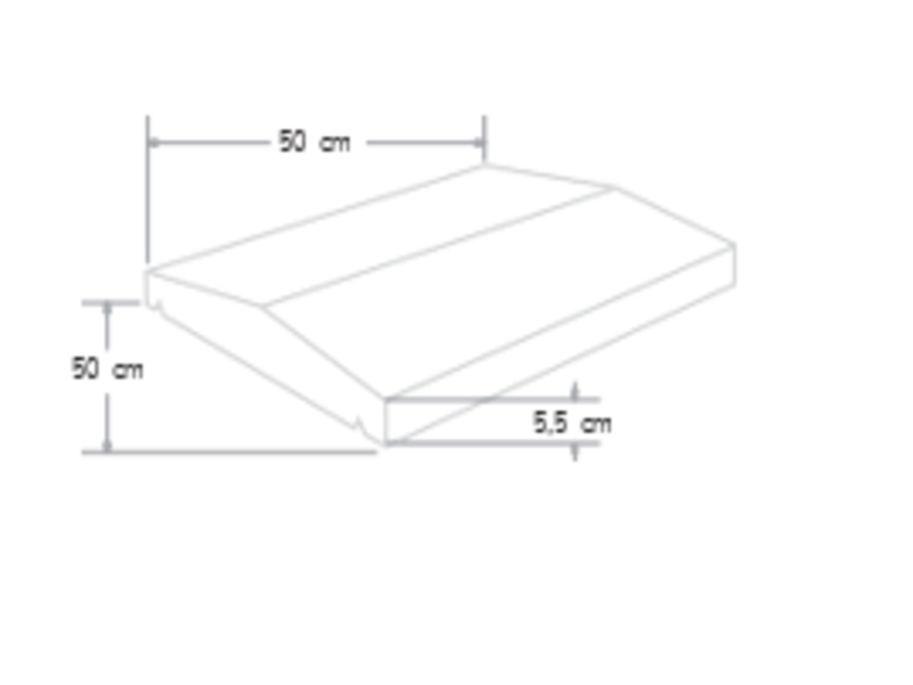 Cubremuros 2 aguas de 50