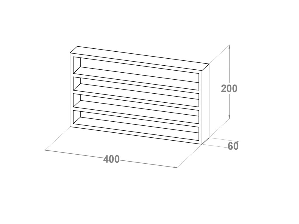 20038 Celosía persiana 40x20x6
