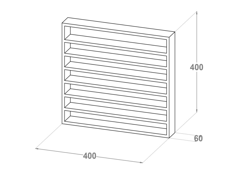 20039 Celosía persiana 40x40x6