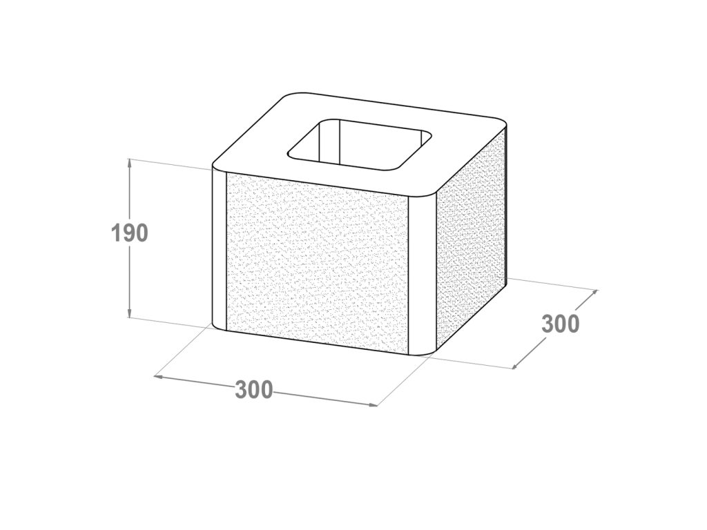 20055 Pilar split 30x30x19